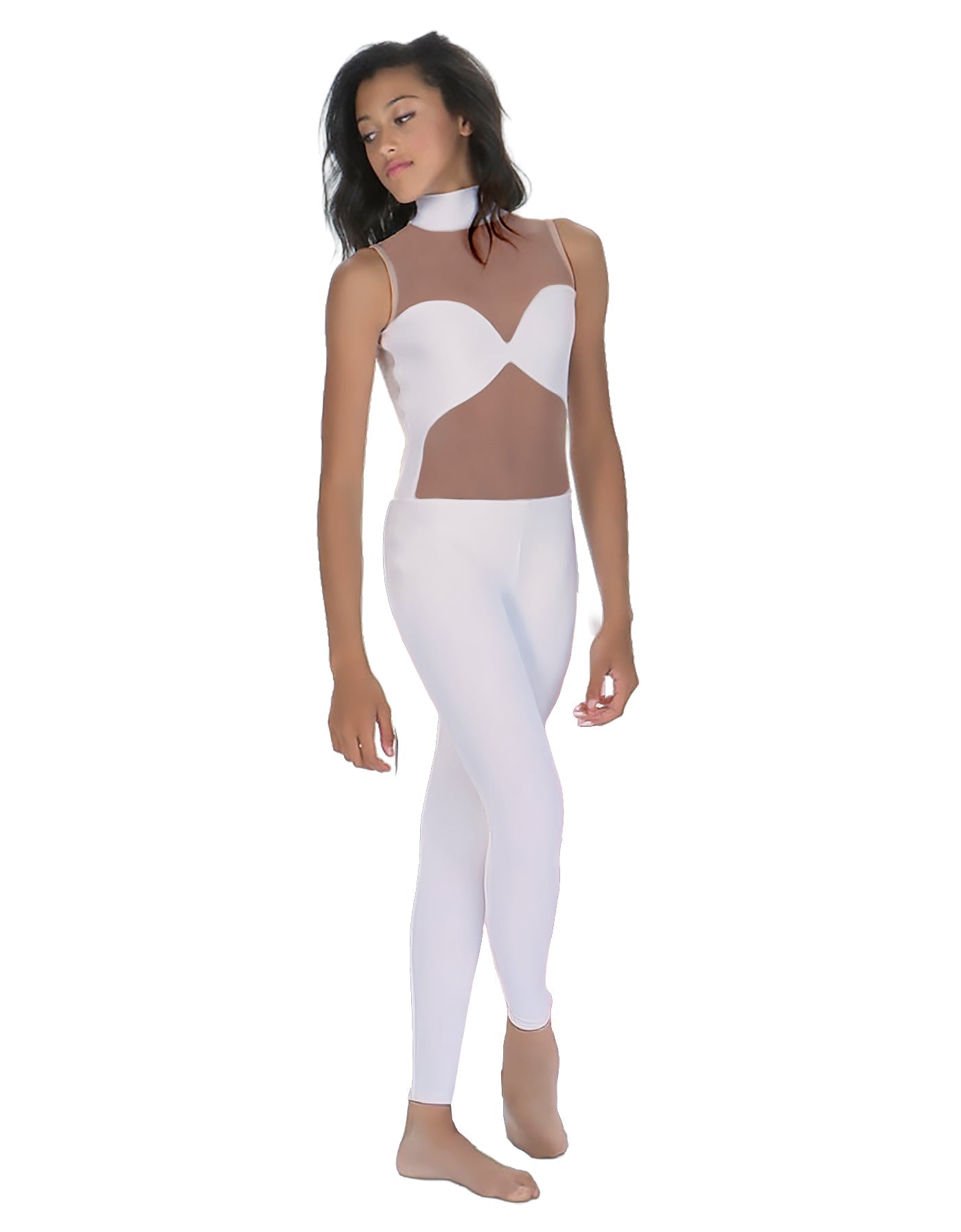 Solid Lycra Stay Unitard (Open Back)
