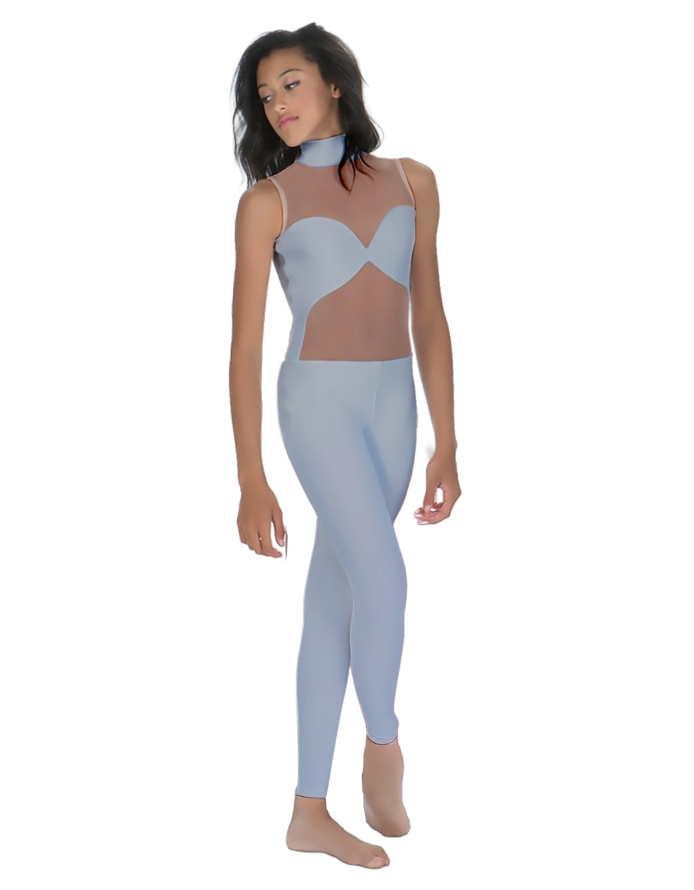 Solid Lycra Stay Unitard (Open Back)