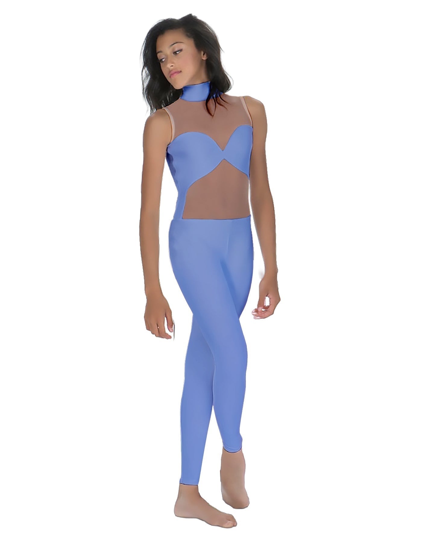 Solid Lycra Stay Unitard (Open Back)