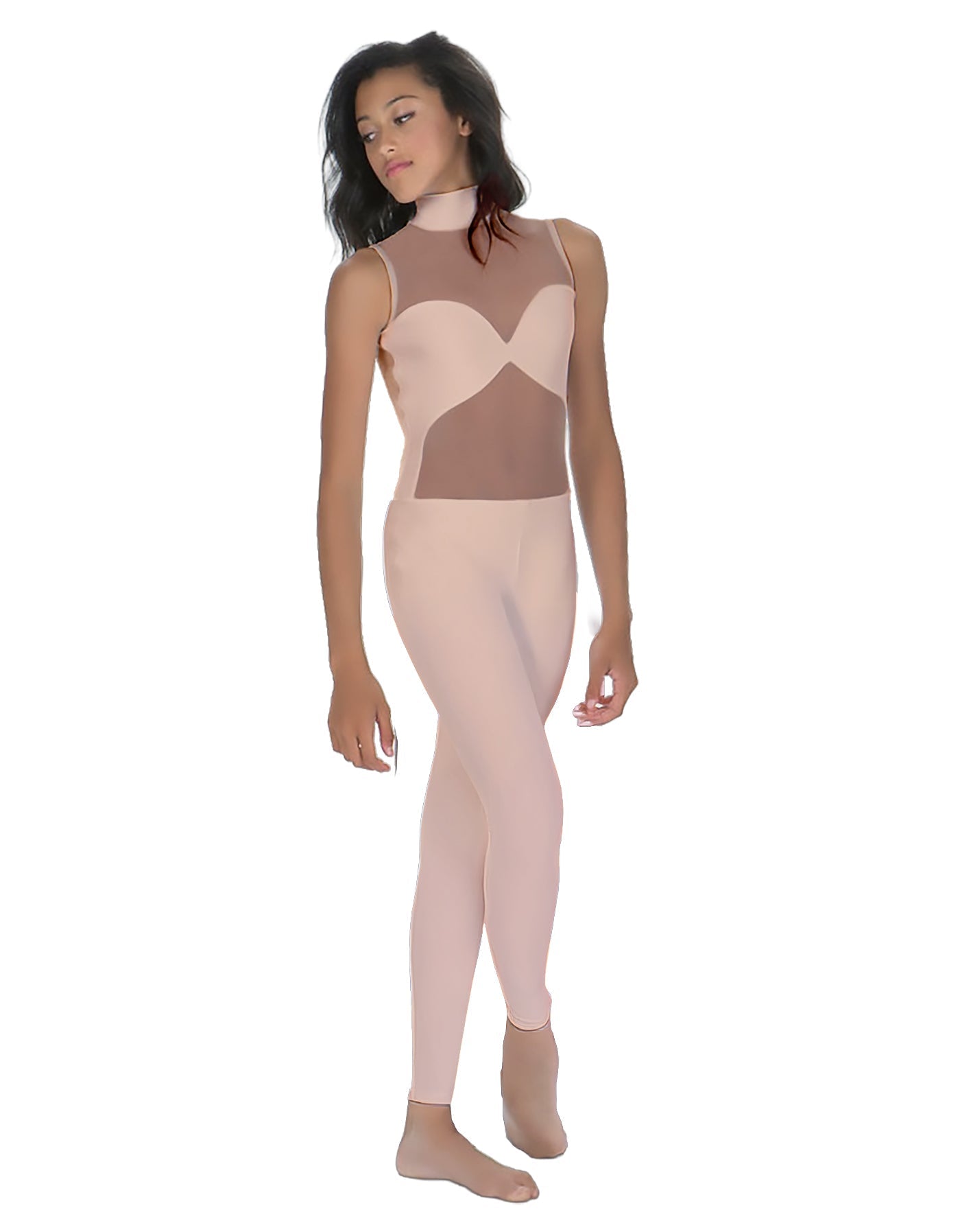 Solid Lycra Stay Unitard (Open Back)