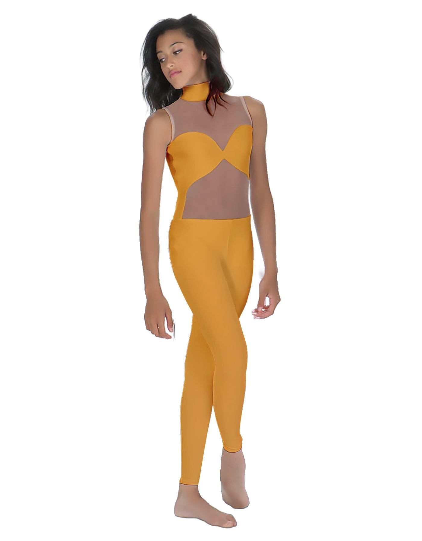 Solid Lycra Stay Unitard (Open Back)