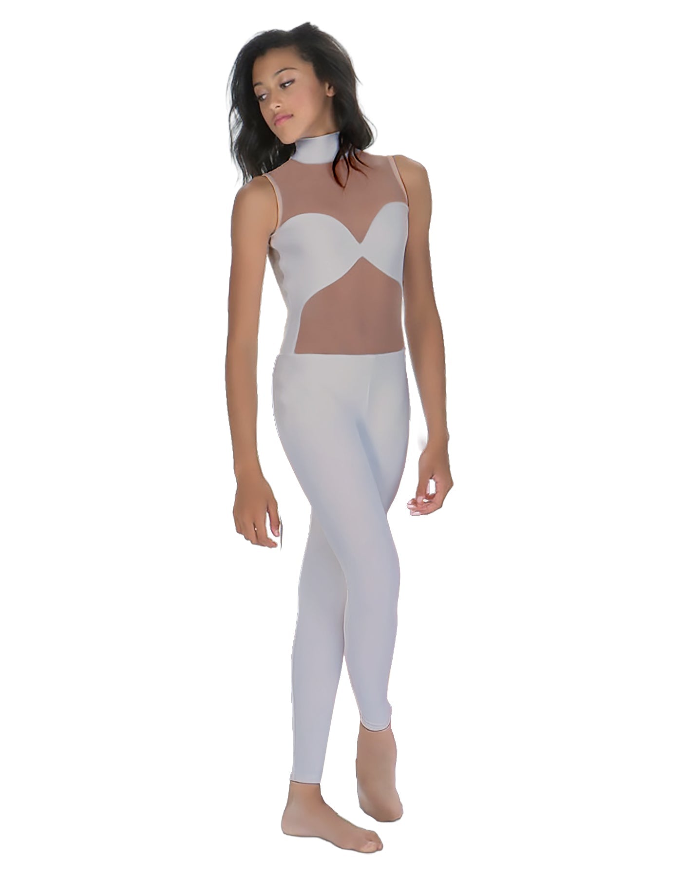 Solid Lycra Stay Unitard (Open Back)