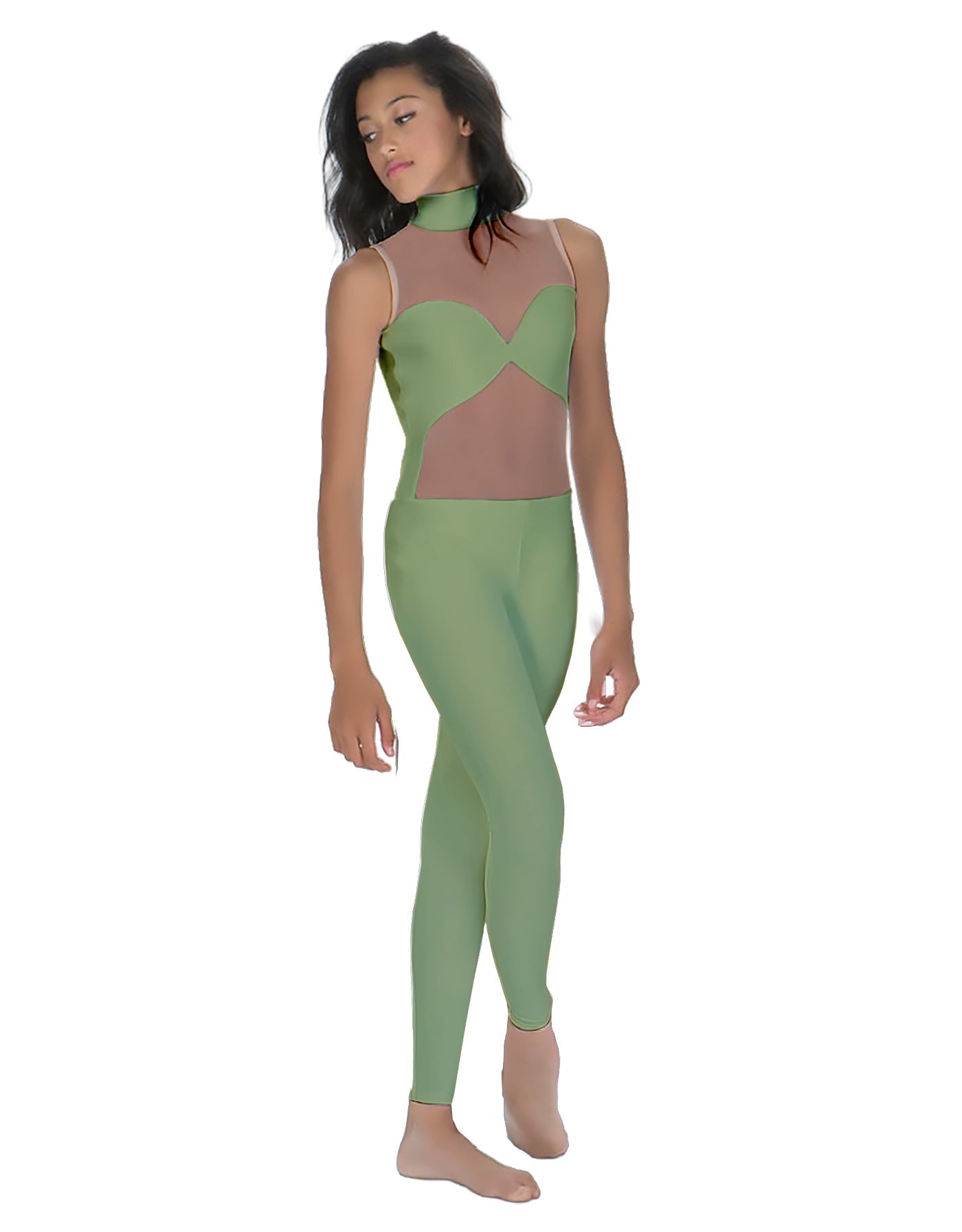 Solid Lycra Stay Unitard (Open Back)
