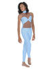 Solid Lycra Stay Unitard (Open Back)
