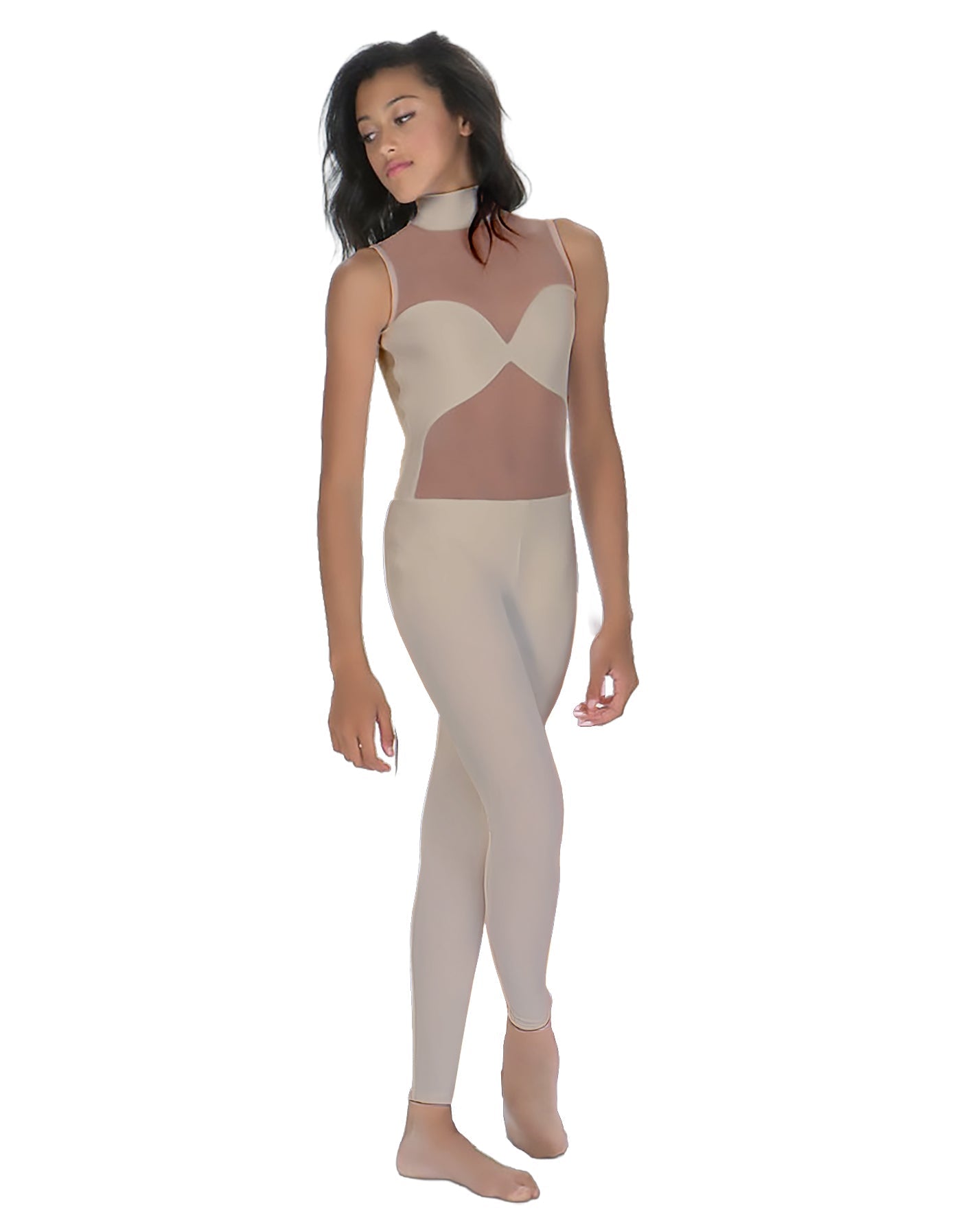 Solid Lycra Stay Unitard (Open Back)