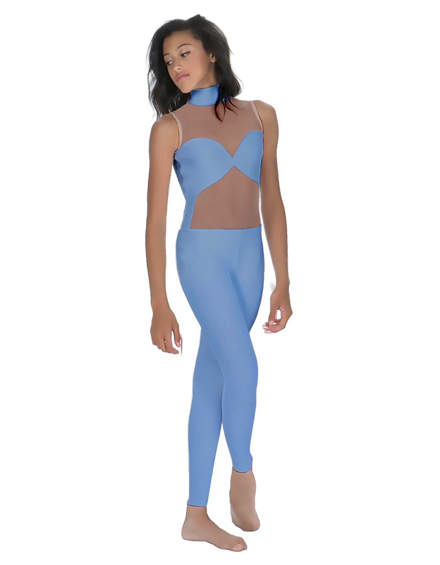 Solid Lycra Stay Unitard (Open Back)