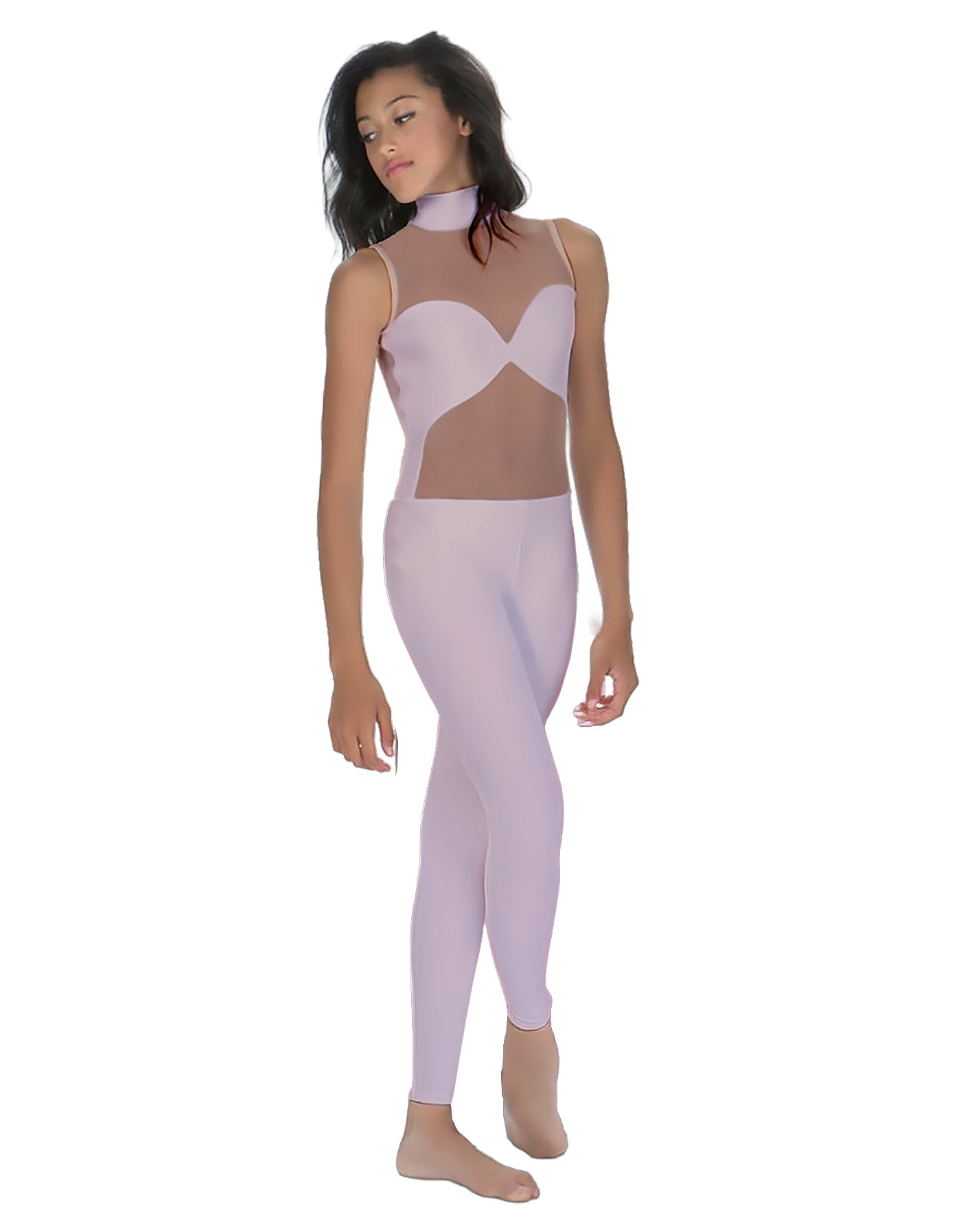 Solid Lycra Stay Unitard (Open Back)