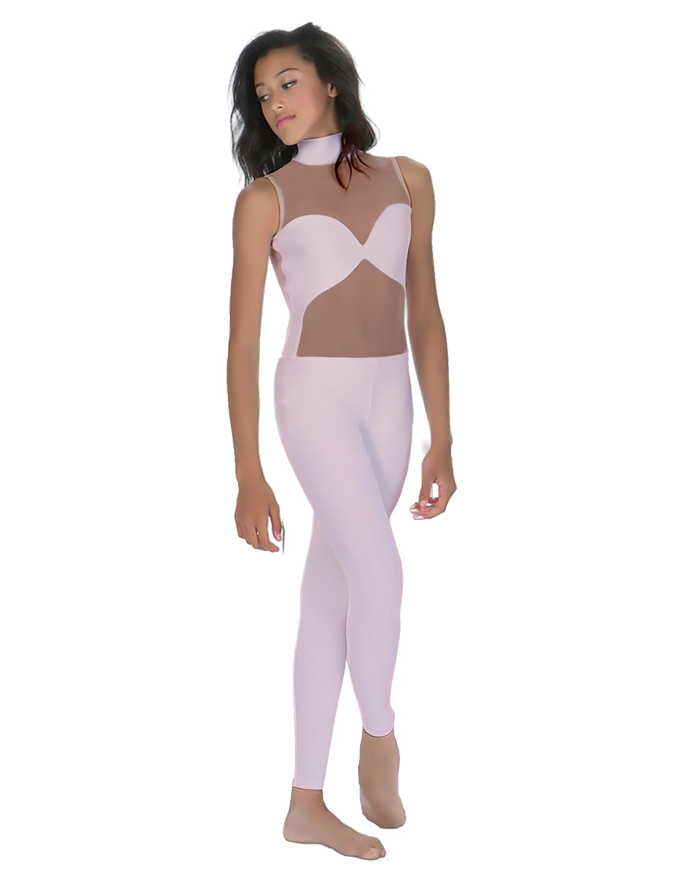 Solid Lycra Stay Unitard (Open Back)