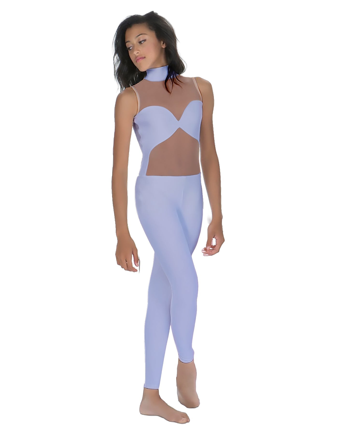 Solid Lycra Stay Unitard (Open Back)