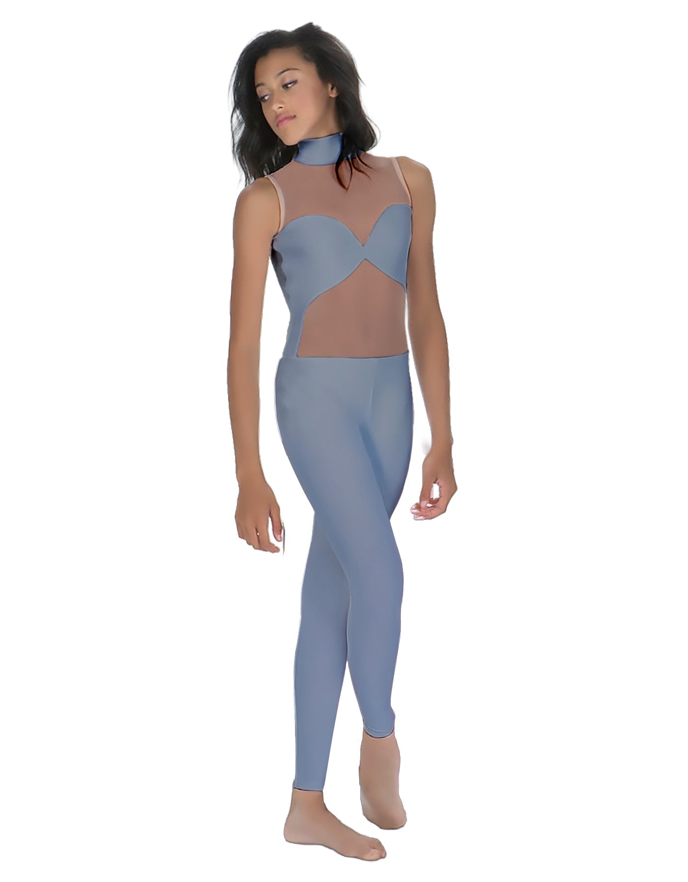 Solid Lycra Stay Unitard (Open Back)