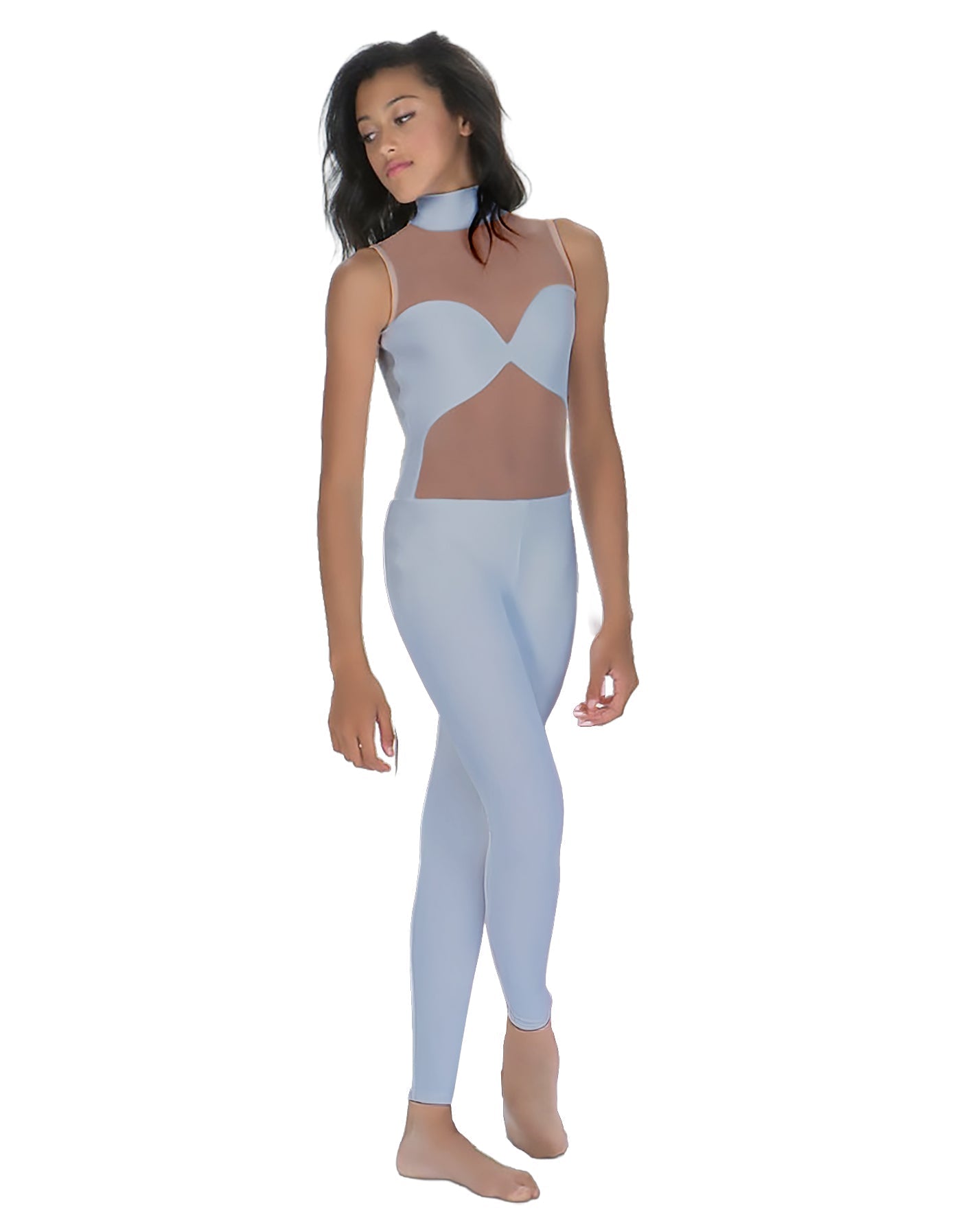 Solid Lycra Stay Unitard (Open Back)