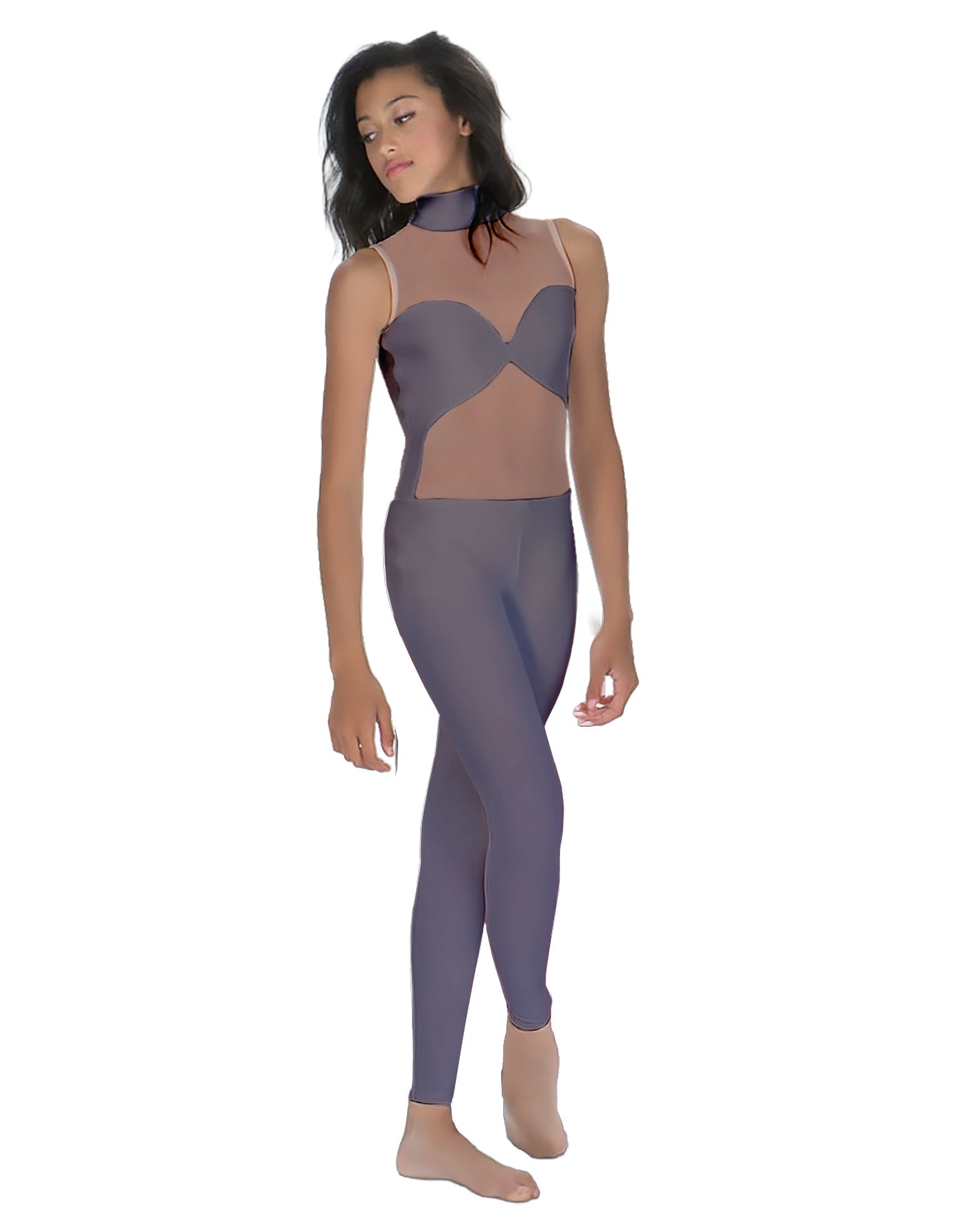 Solid Lycra Stay Unitard (Open Back)