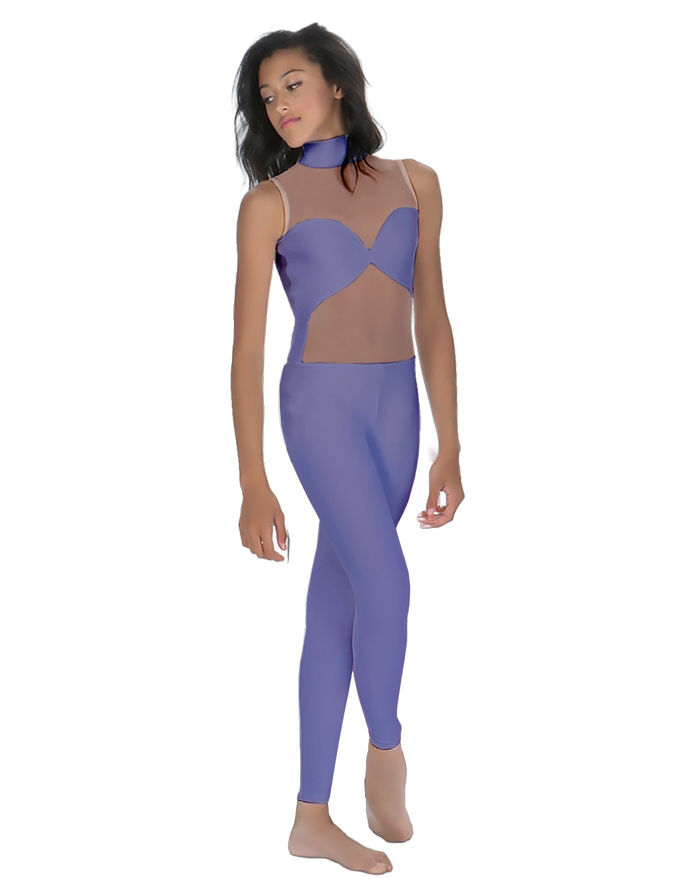 Solid Lycra Stay Unitard (Open Back)