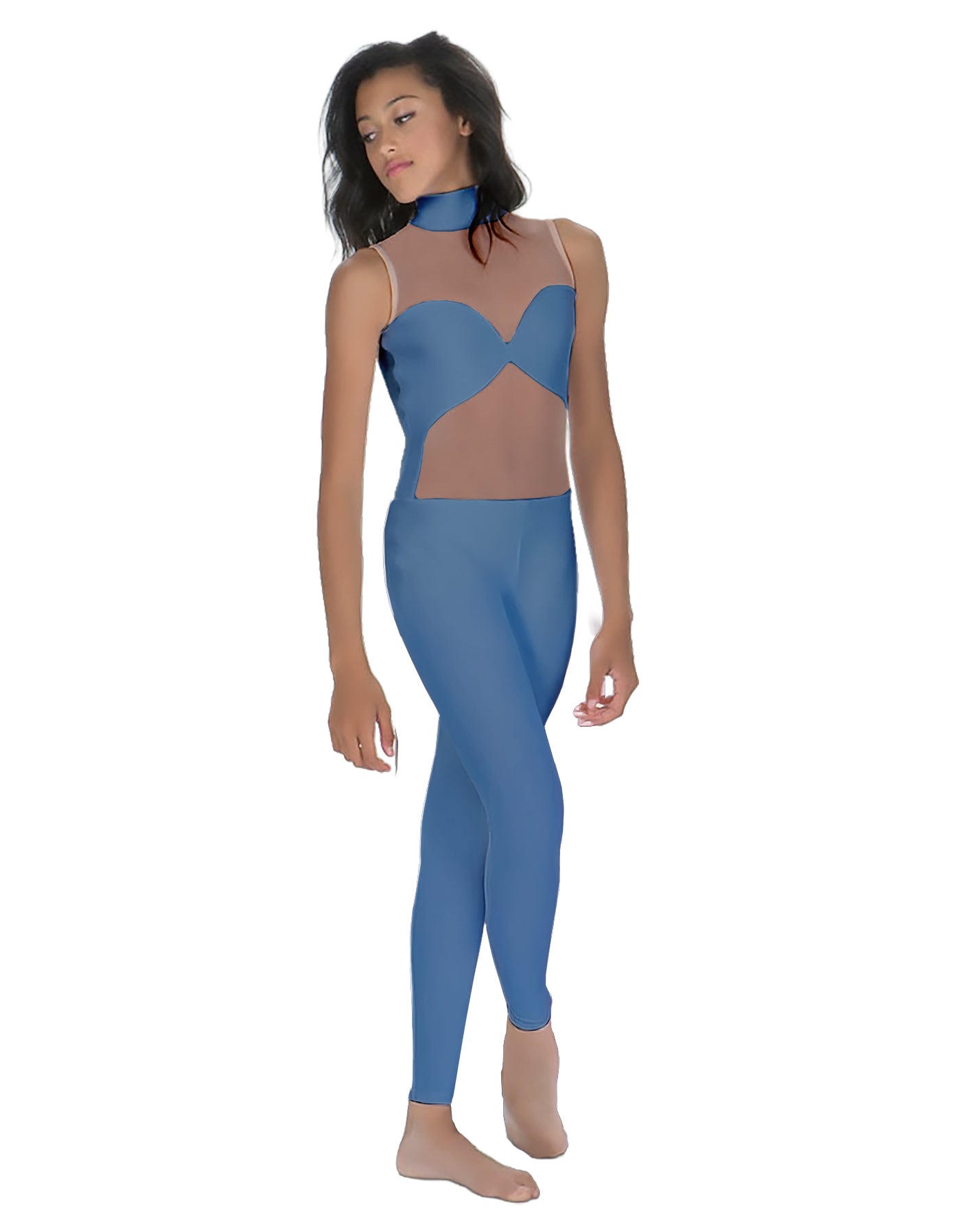 Solid Lycra Stay Unitard (Open Back)