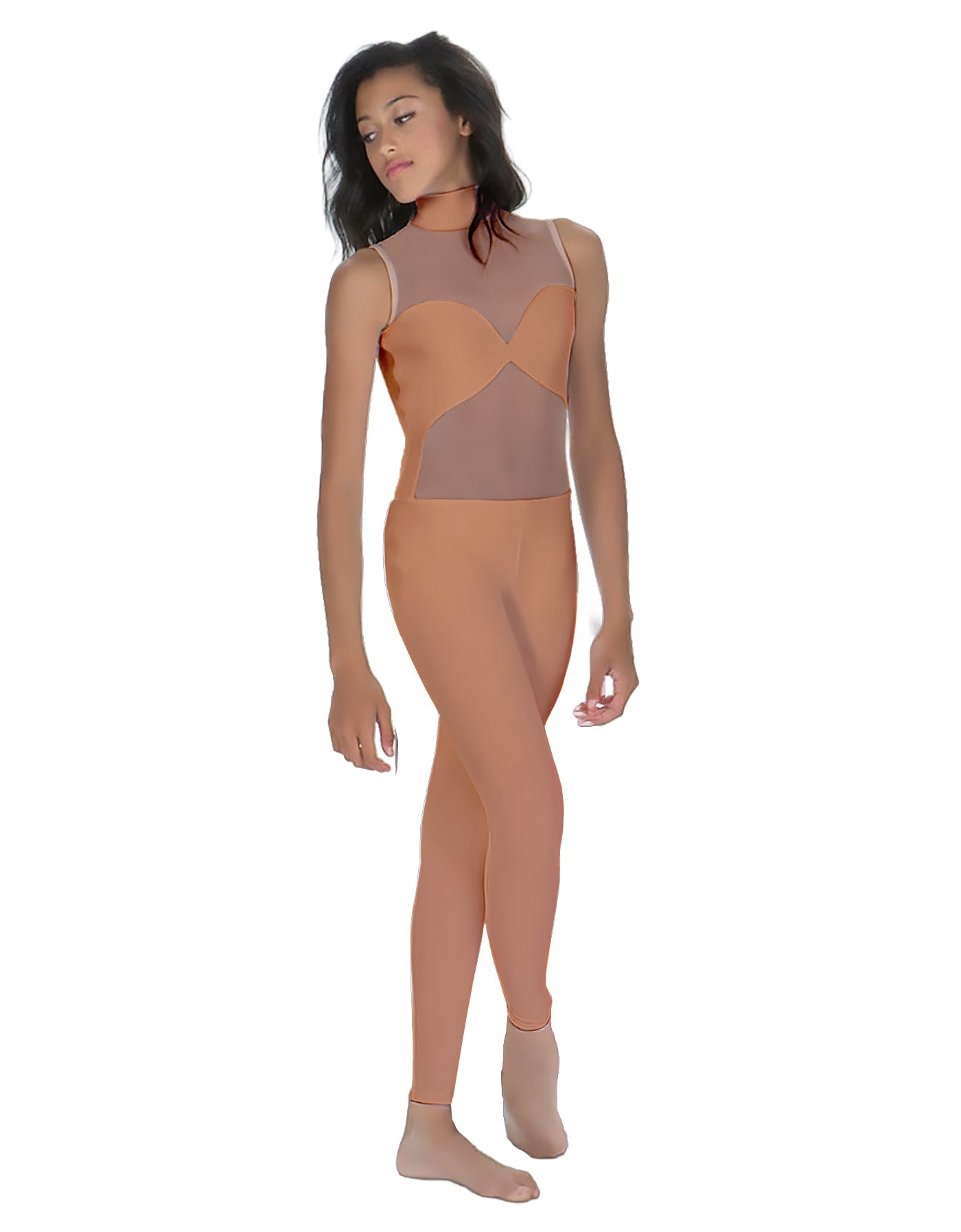 Solid Lycra Stay Unitard (Open Back)