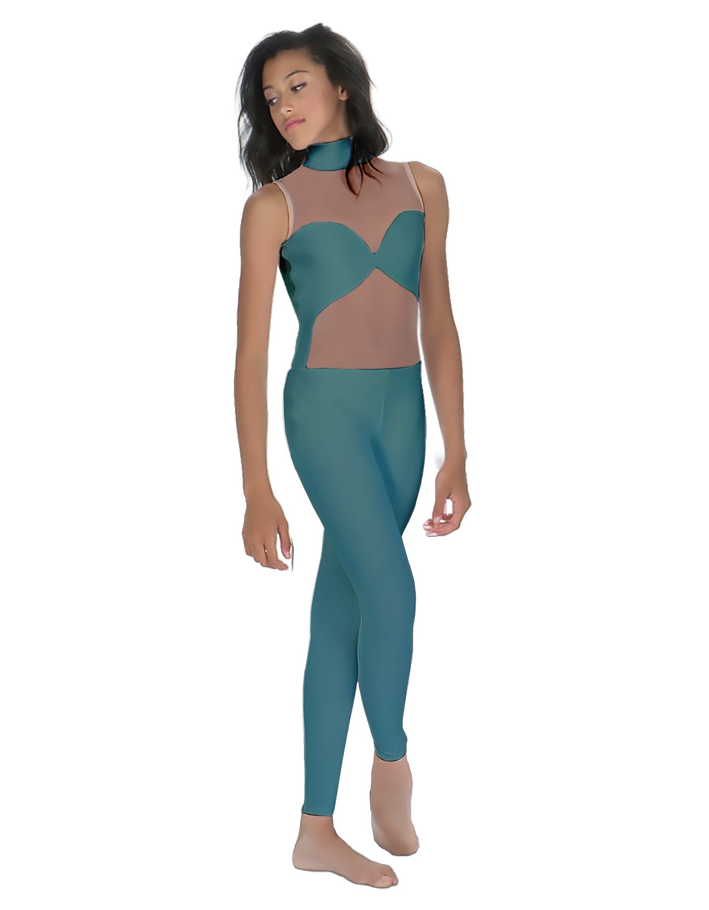 Solid Lycra Stay Unitard (Open Back)