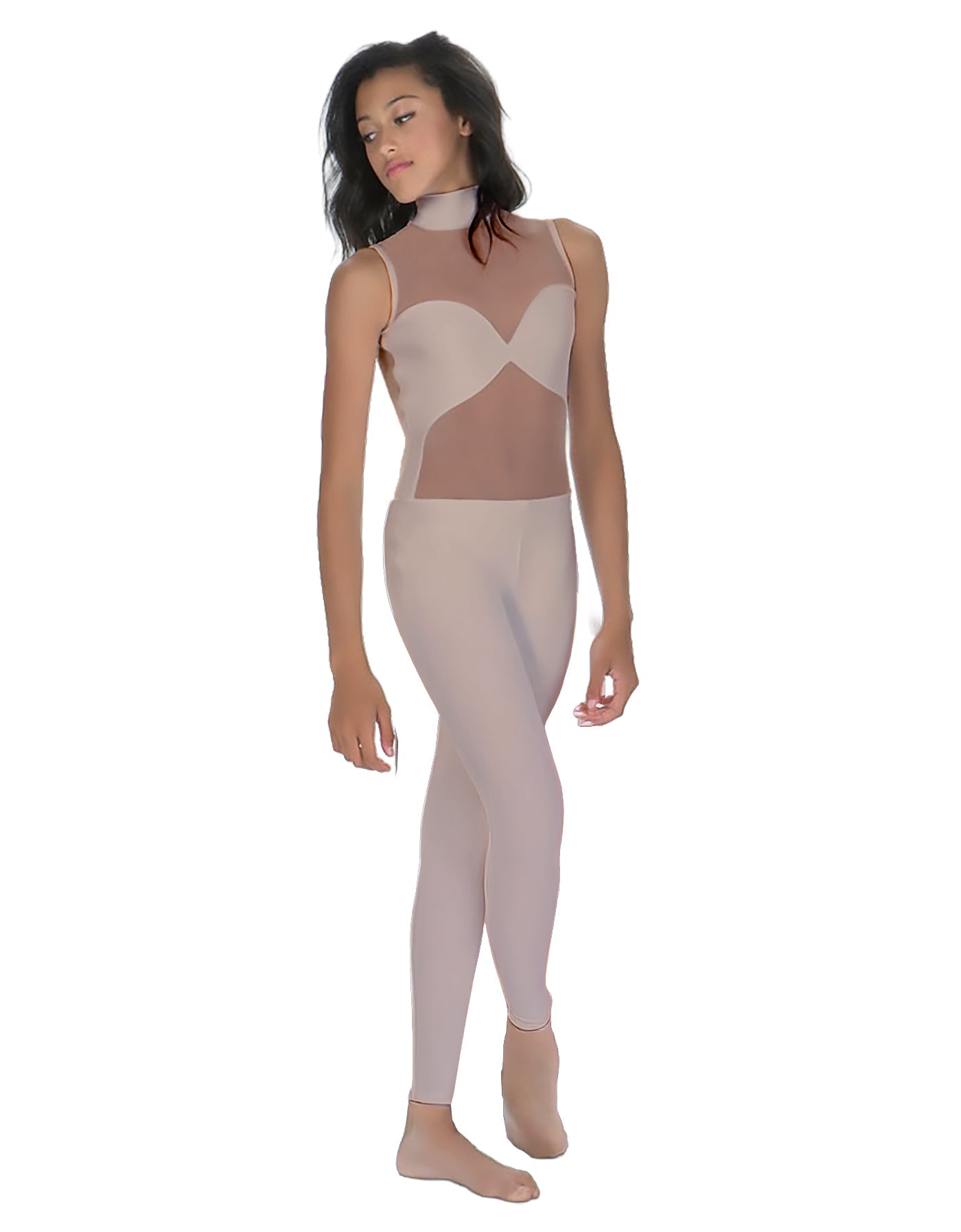 Solid Lycra Stay Unitard (Open Back)