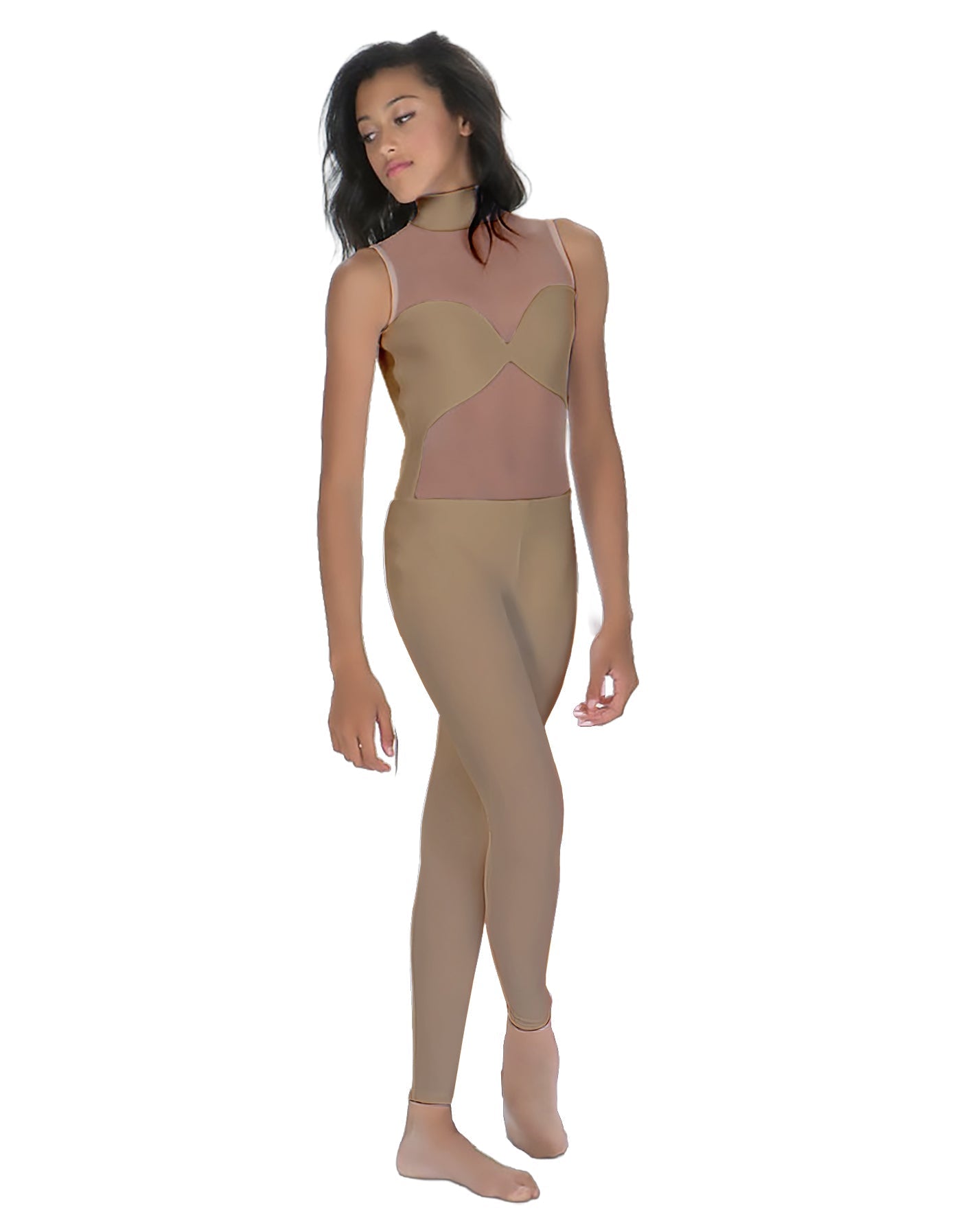 Solid Lycra Stay Unitard (Open Back)