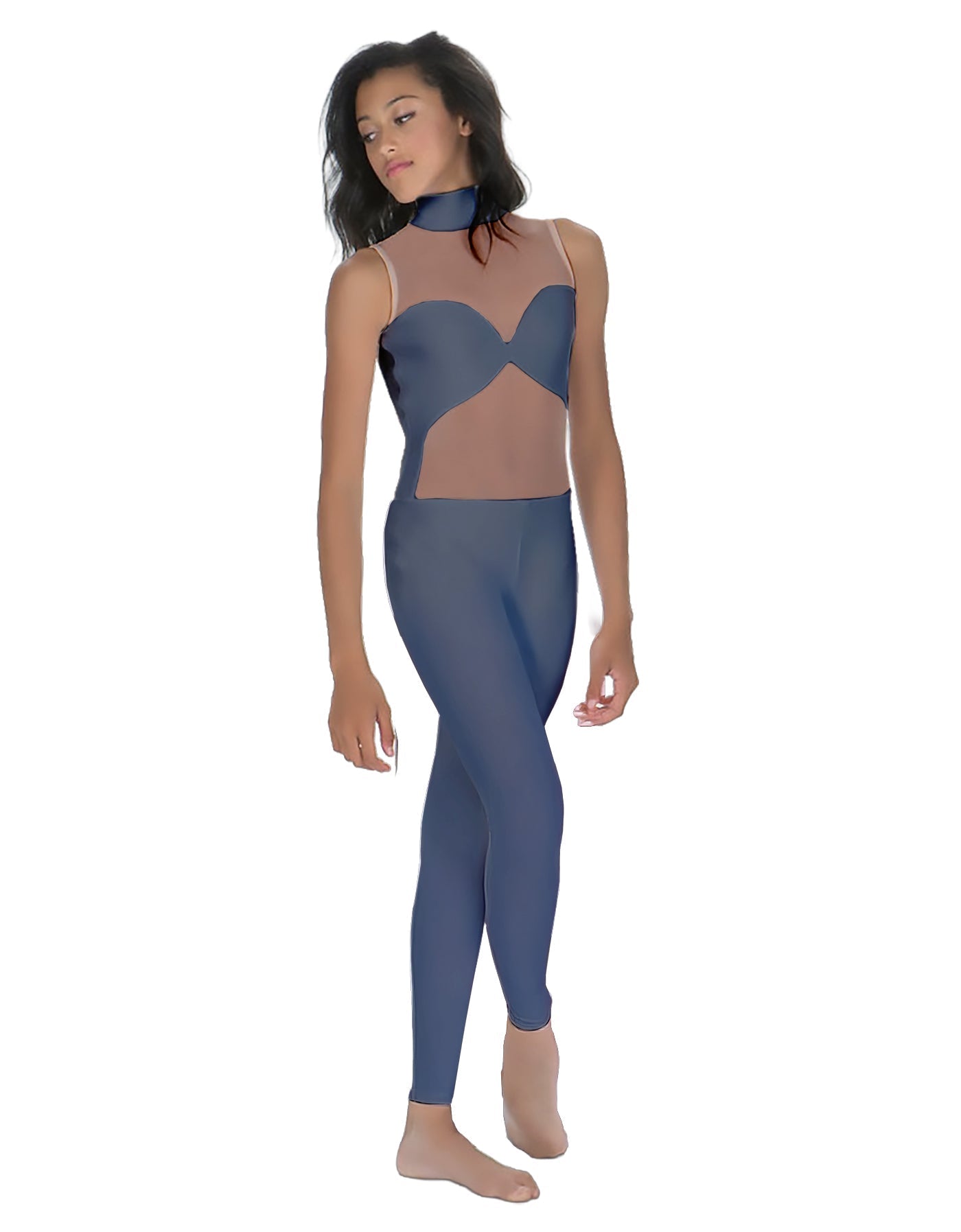 Solid Lycra Stay Unitard (Open Back)
