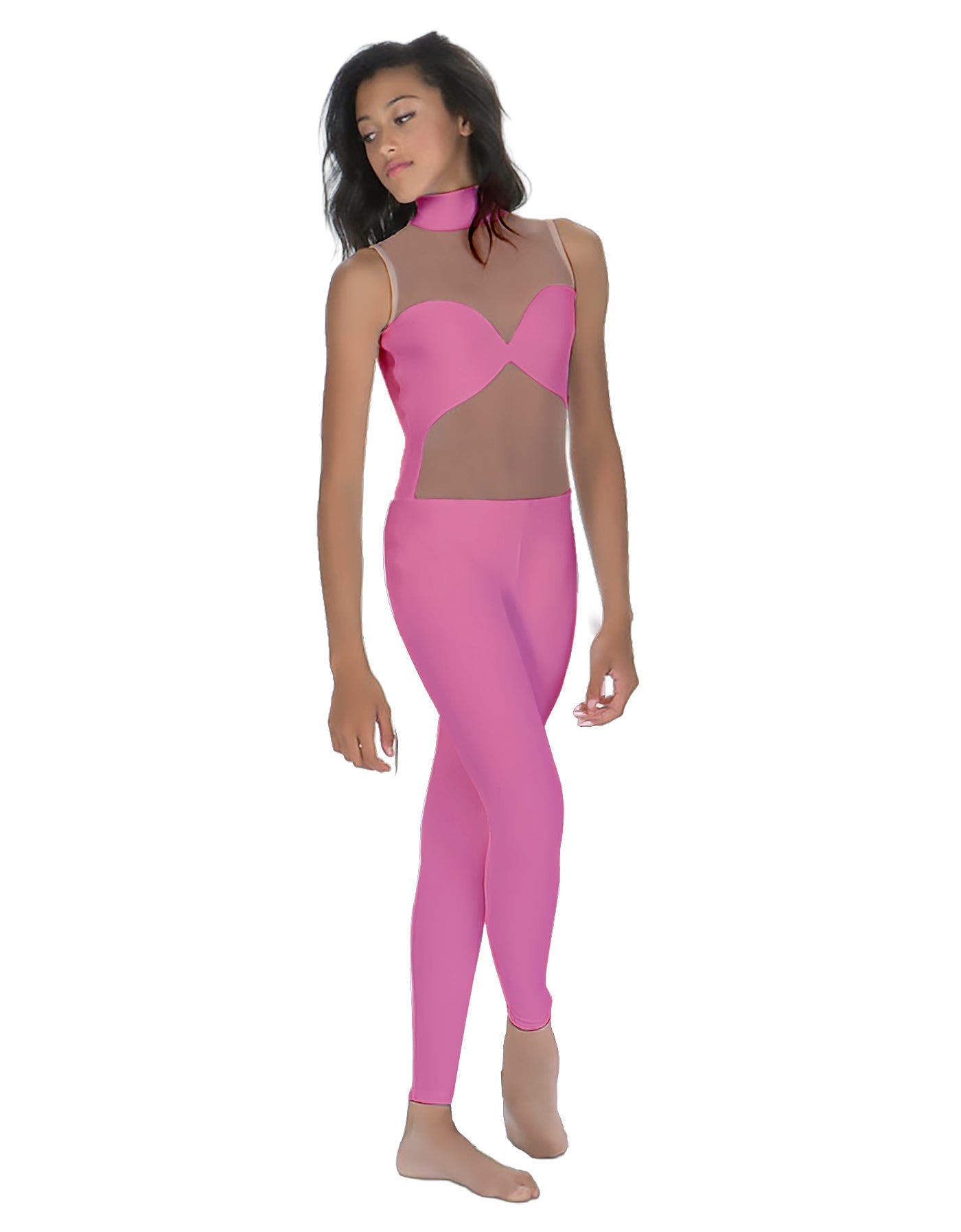 Solid Lycra Stay Unitard (Open Back)