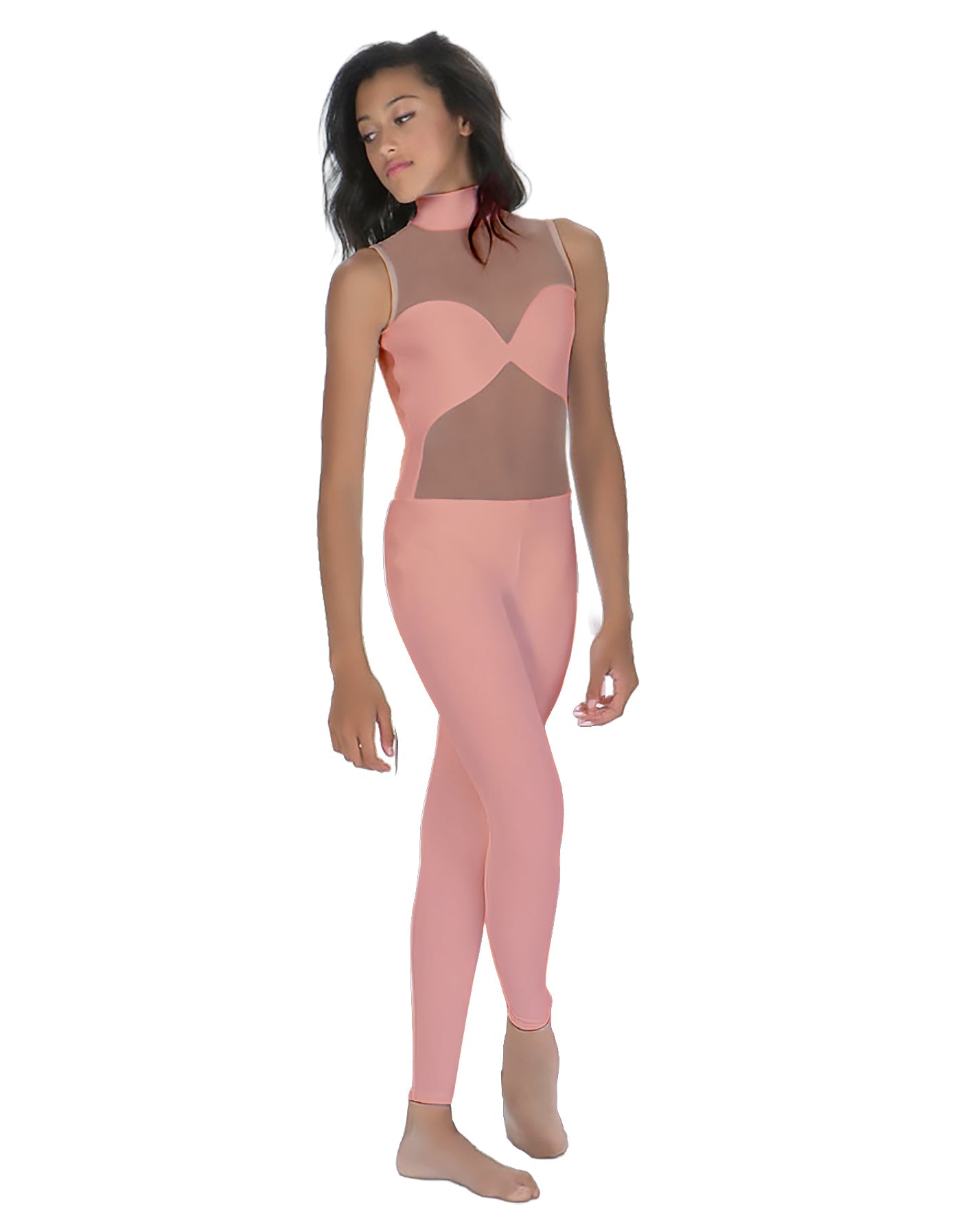 Solid Lycra Stay Unitard (Open Back)