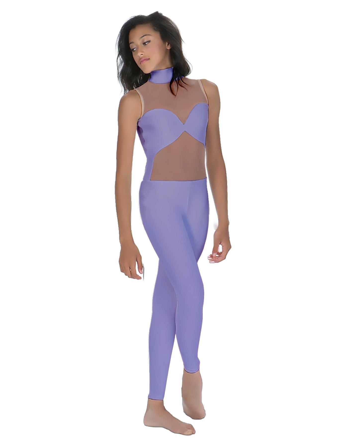 Solid Lycra Stay Unitard (Open Back)