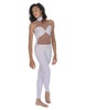 Solid Lycra Stay Unitard (Open Back)
