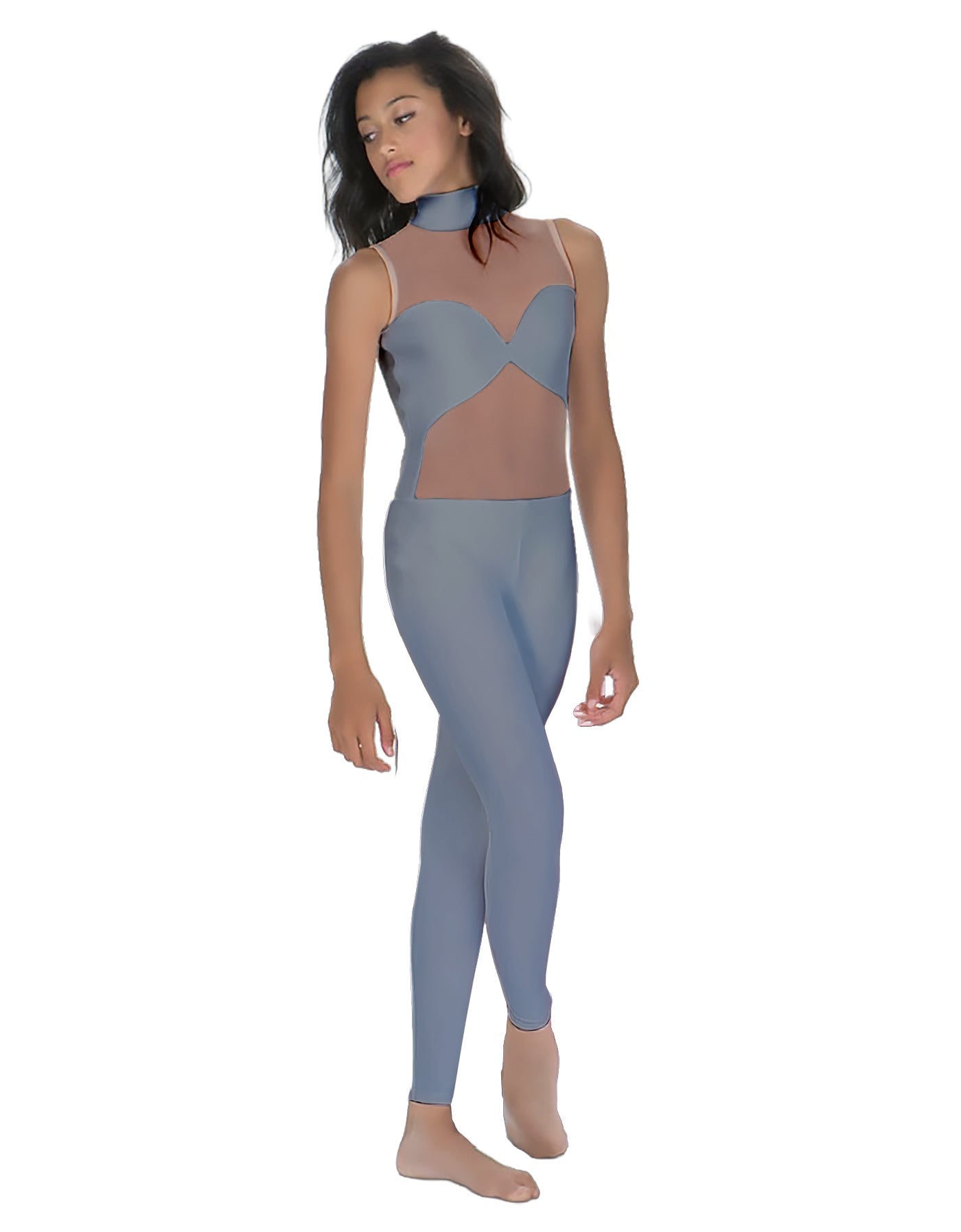 Solid Lycra Stay Unitard (Open Back)