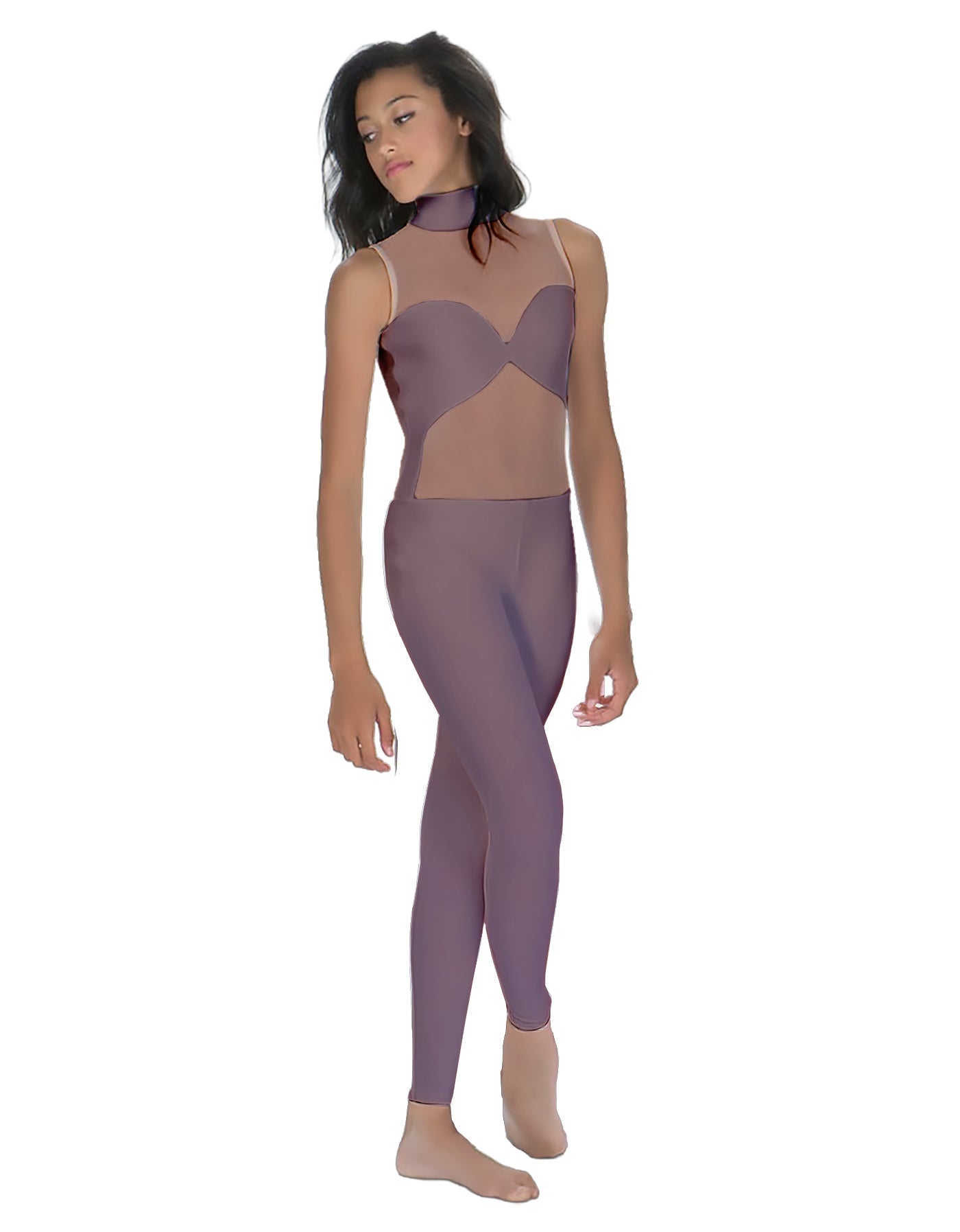 Solid Lycra Stay Unitard (Open Back)
