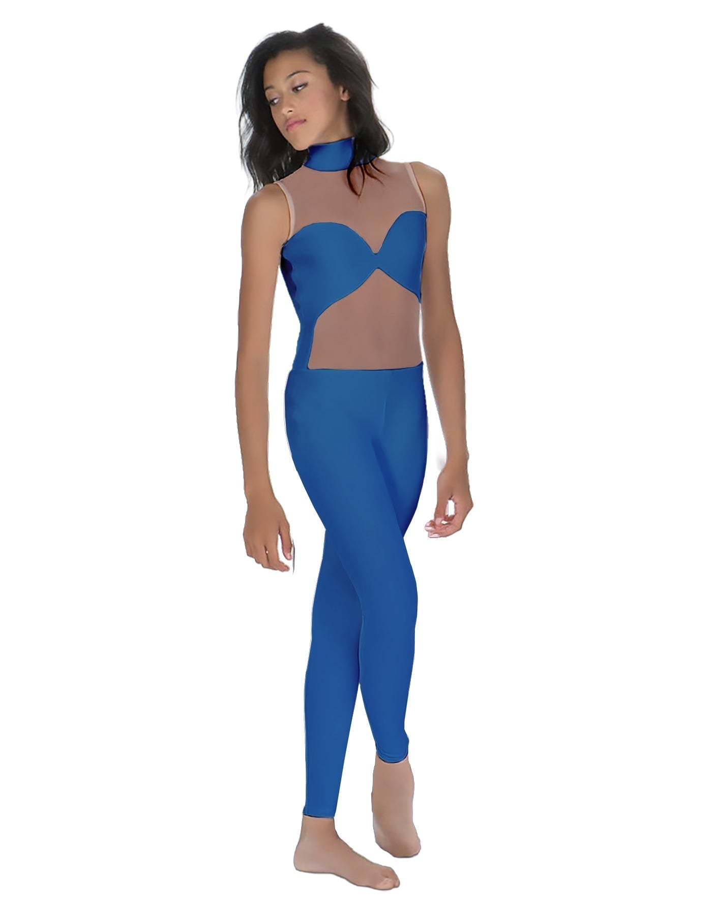 Solid Lycra Stay Unitard (Open Back)