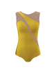 Solid Lycra Sleeveless Spectral Leotard Nude Mesh