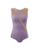 Solid Lycra Sleeveless Spectral Leotard Nude Mesh