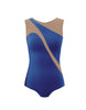 Solid Lycra Sleeveless Spectral Leotard Nude Mesh