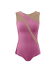 Solid Lycra Sleeveless Spectral Leotard Nude Mesh