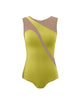 Solid Lycra Sleeveless Spectral Leotard Nude Mesh