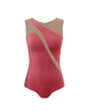 Solid Lycra Sleeveless Spectral Leotard Nude Mesh
