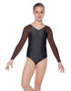Solid Lycra Raglan V Neck Gymnastics Leotard