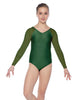 Solid Lycra Raglan V Neck Gymnastics Leotard