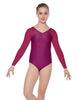 Solid Lycra Raglan V Neck Gymnastics Leotard