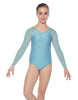 Solid Lycra Raglan V Neck Gymnastics Leotard