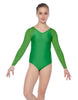 Solid Lycra Raglan V Neck Gymnastics Leotard