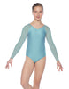 Solid Lycra Raglan V Neck Gymnastics Leotard