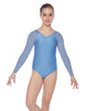 Solid Lycra Raglan V Neck Gymnastics Leotard