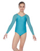 Solid Lycra Raglan V Neck Gymnastics Leotard