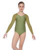 Solid Lycra Raglan V Neck Gymnastics Leotard
