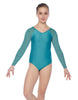 Solid Lycra Raglan V Neck Gymnastics Leotard