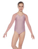 Solid Lycra Raglan V Neck Gymnastics Leotard