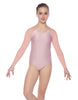 Solid Lycra Raglan V Neck Gymnastics Leotard