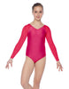 Solid Lycra Raglan V Neck Gymnastics Leotard