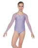 Solid Lycra Raglan V Neck Gymnastics Leotard